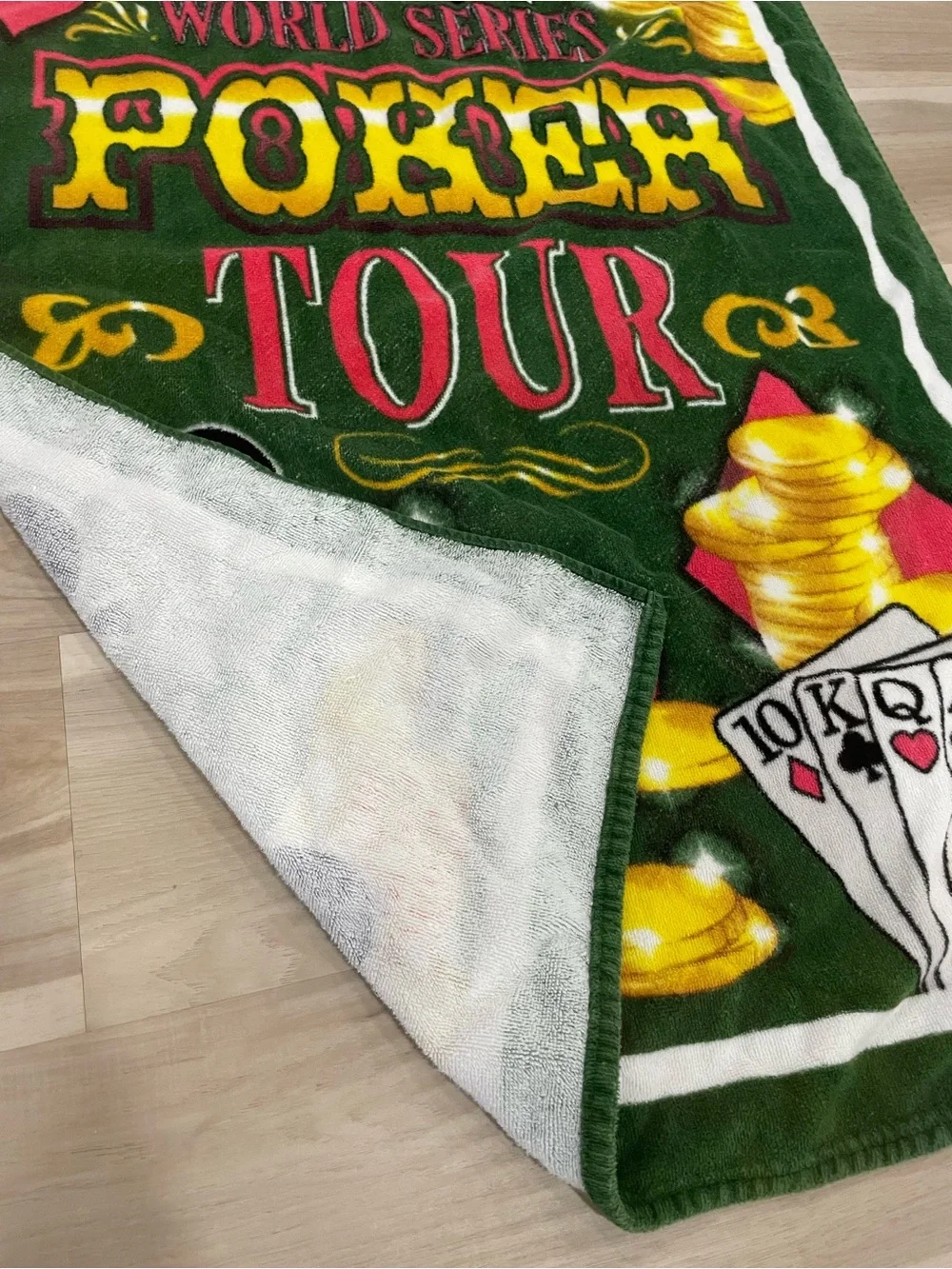 World Series Poker Tour Green Novelty Beach Towel